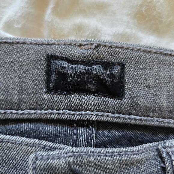 Mother The Hustler Ankle Jeans Gray Flare -26 in Supermoon Highrise Raw Hem - Picture 9 of 15